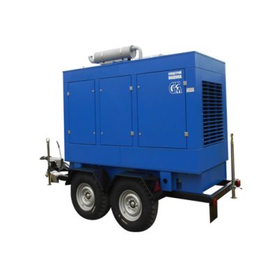 Дизельный генератор ССМ ЭД-100С-Т400-РПМ2 (Marelli) на шасси с шумоизоляцией