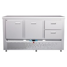 Стол холодильный Abat СХС-70Н-02 (дверь, 2 ящика 1/2, ящик, без борта)