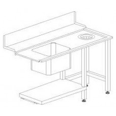 Стол для грязной посуды Dihr Т80E DX (правый)