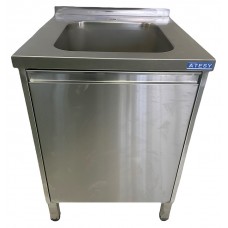 Ванна моечная закрытая ATESY СТМ-С-1-1П-1500.700-Р (с бортом, без отверстия под смеситель, ванна справа)