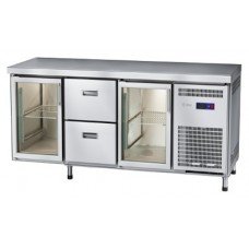 Стол холодильный Abat СХС-70-02 (1 дверь-стекло, 2 ящика, 1 дверь-стекло, без борта)