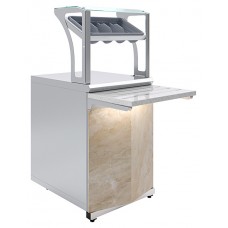 Прилавок для столовых приборов и подносов Luxstahl ПП (С)-600 Premium Monolith