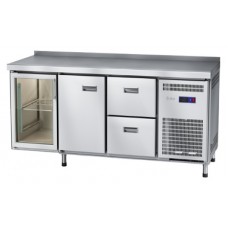 Стол холодильный Abat СХС-70-02 (2 ящика, 1 дверь, 1 дверь-стекло, борт)