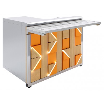 Прилавок кассовый Luxstahl КК-1200 Premium Pixel