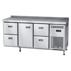 Стол холодильный Abat СХС-70-02 (2 ящика, 1 дверь, 2 ящика, борт)