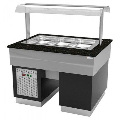 Прилавок охлаждаемый Gastrolux ПО-1310/3GN/SI