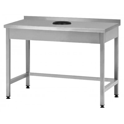 Стол для сбора отходов Mecon Profi Inox СПРп 1800х600х860 мм, обвязка, с бортом