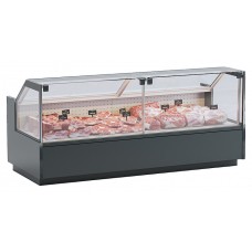 Витрина холодильная MAGMA Beryl plug-in 2500 (мясная, встроенный агрегат) с запасником