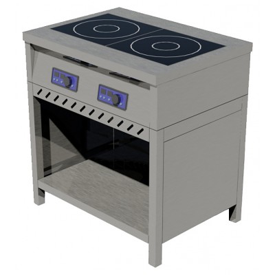Плита индукционная ЦМИ ПИ-2Т 820 (820х600х870 мм) закрытая