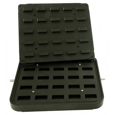 Форма для тарталетницы Kocateq DHTartmatic Plate 41 (прямоугольные, размер 50х23 мм, высота 16 мм, 25 шт.)