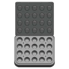 Форма для тарталетницы Kocateq DHTartmatic Plate 58 (круглые, верхний Ø 53 мм, нижний Ø 39 мм, 20 шт.)