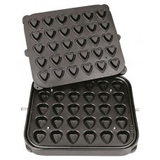 Форма для тарталетницы Kocateq DHTartmatic Plate 18 (сердечки, верхний 51х46 мм, нижний 33х30 мм, 30 шт.)