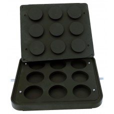 Форма для тарталетницы Kocateq DHTartmatic Plate 40 (круглые, верхний Ø 81 мм, нижний Ø 19 мм, 9 шт.)