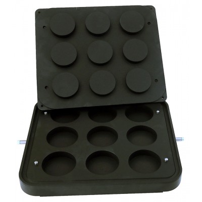 Форма для тарталетницы Kocateq DHTartmatic Plate 40 (круглые, верхний Ø 81 мм, нижний Ø 19 мм, 9 шт.)