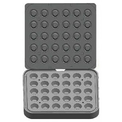 Форма для тарталетницы Kocateq DHTartmatic Plate 05 (круглые, верхний Ø 40,6 мм, нижний Ø 27 мм, 30 шт.)