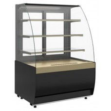 Витрина кондитерская Carboma K70 VM 1,3-2 Standard версия 2.0 открытая (Bronze 9005/0109)