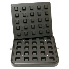 Форма для тарталетницы Kocateq DHTartmatic Plate 37 (квадратные, верхний 40х40 мм, нижний 28х28 мм, 25 шт.)