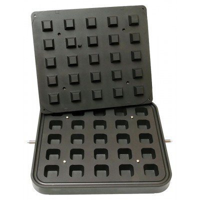 Форма для тарталетницы Kocateq DHTartmatic Plate 37 (квадратные, верхний 40х40 мм, нижний 28х28 мм, 25 шт.)