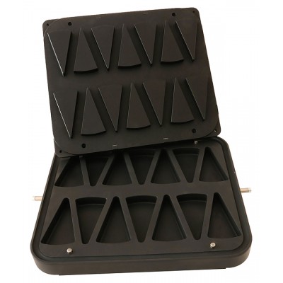 Форма для тарталетницы Kocateq DHTartmatic Plate 44 (треугольные, размер 110х60 мм, высота 19 мм, 14 шт.)