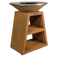 Гриль уличный COEO TRIO 82 h=100 см кортеновская сталь