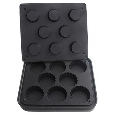Форма для тарталетницы Kocateq DHTartmatic Plate 51 (круглые, верхний Ø 84 мм, нижний Ø 71 мм, 8 шт.)