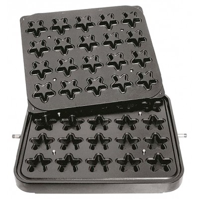Форма для тарталетницы Kocateq DHTartmatic Plate 25 (звезды, верхний 62х62 мм, нижний 46х46 мм, 20 шт.)