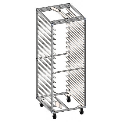 Тележка-шпилька вкатная Zucchelli Forni Rack 400x600 на 18 уровней для ротационной печи Minirotor E