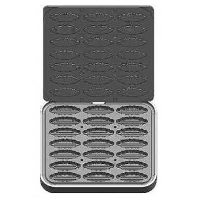 Форма для тарталетницы Kocateq DHTartmatic Plate 97 (овальные, верхний Ø 103 мм, нижний Ø 96 мм, 21 шт.)