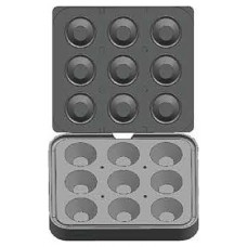 Форма для тарталетницы Kocateq DHTartmatic Plate 65 (круглые, верхний Ø 67,5 мм, нижний Ø 40 мм, 9 шт.)