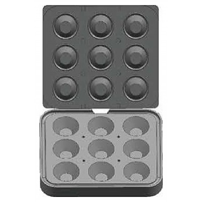 Форма для тарталетницы Kocateq DHTartmatic Plate 65 (круглые, верхний Ø 67,5 мм, нижний Ø 40 мм, 9 шт.)
