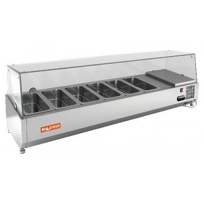 Витрина холодильная HICOLD VRTG 1485 к PZE3 (1/4)