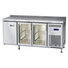 Стол морозильный Abat СХН-70-02 (2 двери-стекло, 1 дверь, борт)