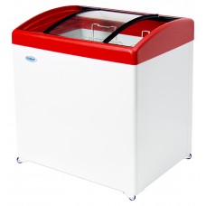 Ларь морозильный Снеж МЛГ-250 (подсветка) красный
