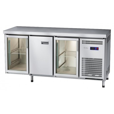 Стол морозильный Abat СХН-70-02 (1 дверь-стекло, 1 дверь, 1 дверь-стекло, без борта)