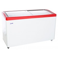 Ларь морозильный Снеж МЛГ-500 (подсветка) красный