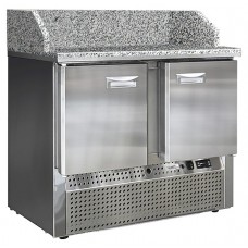 Стол холодильный для пиццы Finist СХСнпцгб-700-2 (нижний холодильный агрегат) с гранитными столешницей и бортами