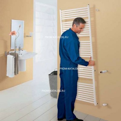 Полотенцесушитель водяной Zehnder Zeno Retrofit NA90 - 450x1184 мм (цвет белый)