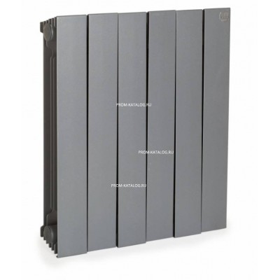Биметаллический секционный радиатор Royal Thermo PianoForte Satin Silver 500 / 8 секций