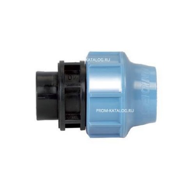 Переход на внутреннюю резьбу UNIDELTA 1004 - 32 x 1"1/2 (винтовой, для труб ПНД, резьба пластиковая)