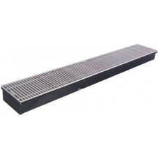 Конвектор внутрипольный STOUT - SCN 80x190x1200 мм (решетка роликовая, анодированный алюминий)