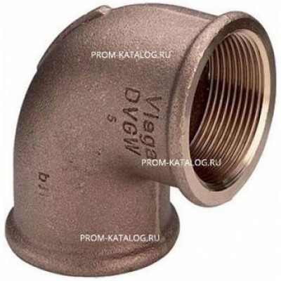 Отвод 90° Viega 3090 - 1/2" (ВР/ВР, резьбовой, бронза без покрытия)