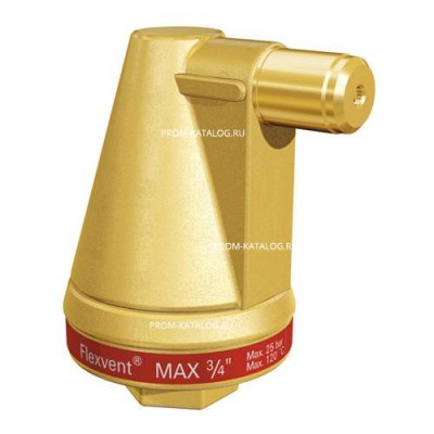 Воздухоотводчик автоматический Meibes Flexvent MAX - 3/4" (PN25, воздухоотвод сверху, латунь)