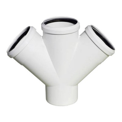 Крестовина одноплоскостная СИНИКОН Comfort Plus - 110 x 110 x 50x87° (для внутренней канализации)