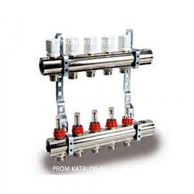 Коллектор регулируемый CD 468/6 (1""x3/4 EK 2 шт.) для теплых полов Luxor 15552706