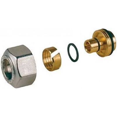 Соединение резьбозажимное Giacomini R179E - 16x2.0 x 3/4"EK (евроконус, для пластиковых труб)