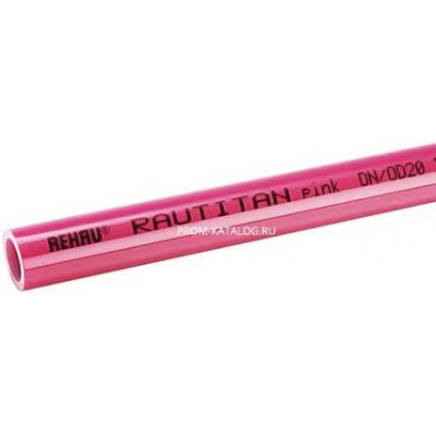 Труба из сшитого полиэтилена REHAU RAUTITAN pink - 32x4.4 (PE-Xa/EVOH, PN10, Tmax 90°C, бухта 50 м)