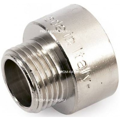 Переходник латунный с внутренней резьбой на наружную STOUT - 1/2" x 1/4" (никелированный)