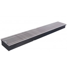 Конвектор внутрипольный STOUT - SCN 80x240x1200 мм (решетка роликовая, анодированный алюминий)