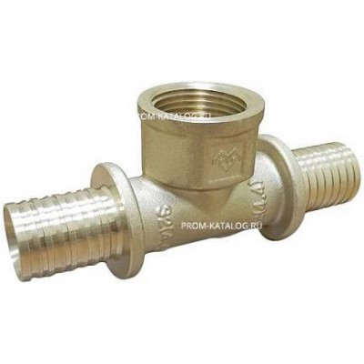 Тройник с переходом на внутреннюю резьбу Varmega Slide-fit - 16 x 1/2" (латунь, для PEX труб)