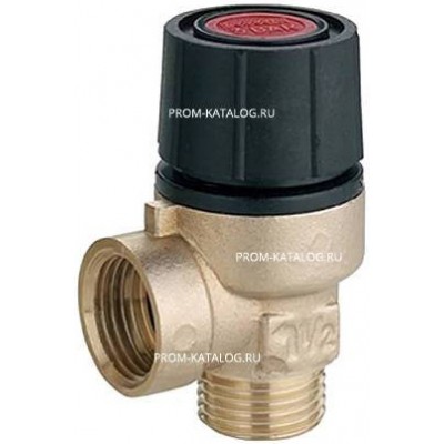 Клапан предохранительный EMMETI Sicura - 1/2" (НР/ВР, Tmax 110⁰С, Рн 2 бар)